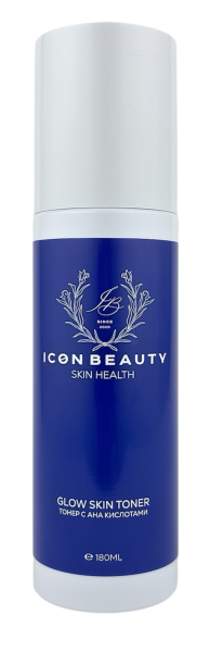 Тонер с АНА кислотами Icon Beauty для лица, шеи и декольте — тоник-спрей для омоложения, выравнивания тона и рельефа кожи, устранения акне, комедонов, пигментации, постакне, сухости и потери упругости, подходит при беременности, грудном вскармливании и для подготовки к пилингу